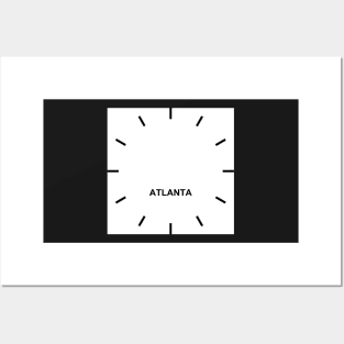 ATLANTA Time Zone Wall Clock Posters and Art